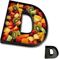 Vista 17 de Bandejas de plástico duro reutilizables y rellenables con letras y números para decoración de fiesta (E, Blanco)