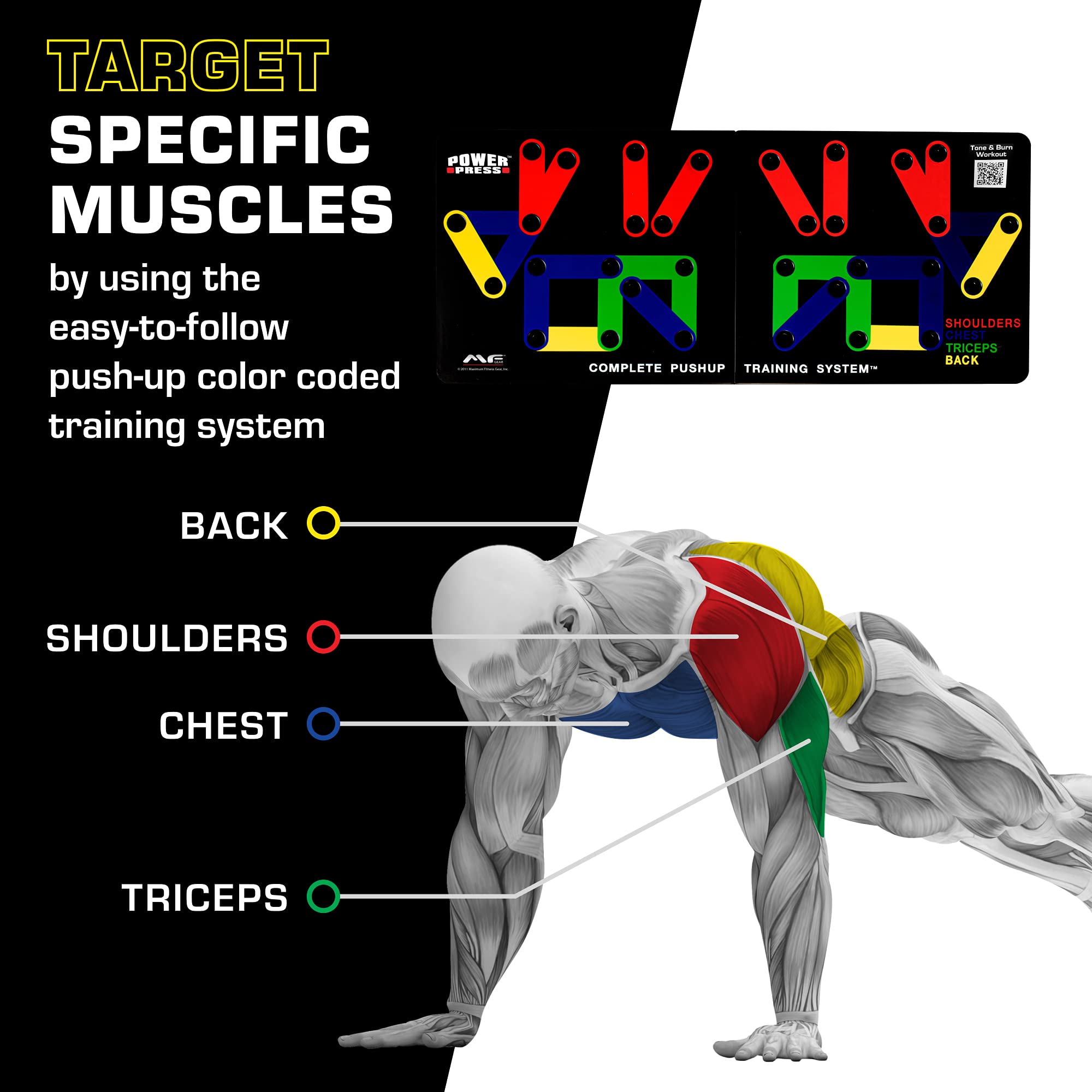 Buy POWER PRESS Push Up Board Home Workout Equipment, Push Up Bar