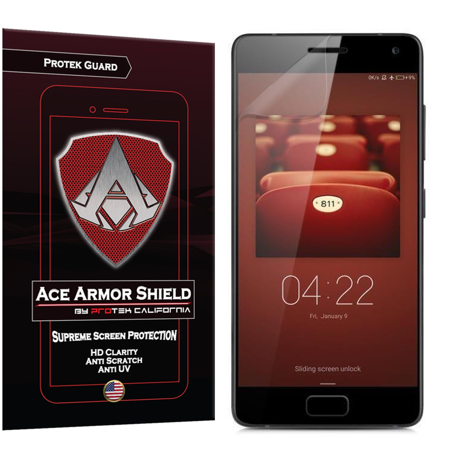 Ace Armor Shield Protek Guard Screen Protector for The Lenovo ZUK Z2 Pro with Free Lifetime Replacement Warranty