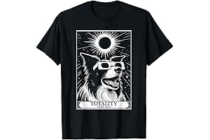 Solar Eclipse Card Border Collie Dog T-Shirt