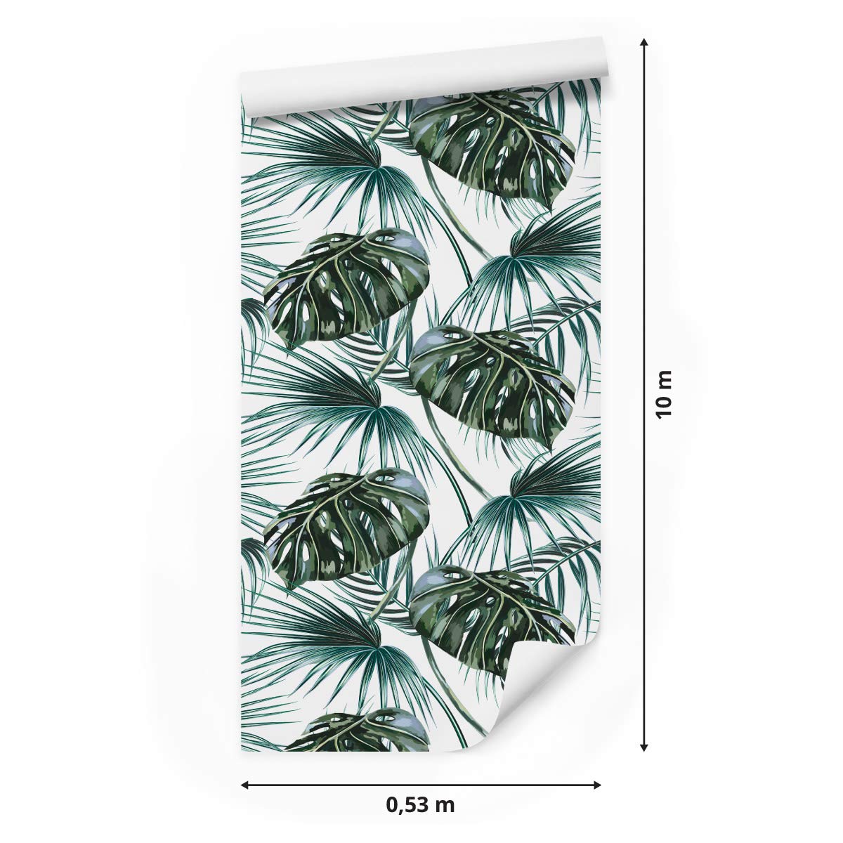 Muralo Selbstklebende Tapeten Rollen Monstera Palmen Blumen Pflanzen Bltter  Natur Dschungel Exotisch 1000 x 50cm Wandtapete fr Wohnzimmer Schlafzimmer  : Amazon.de: Baumarkt