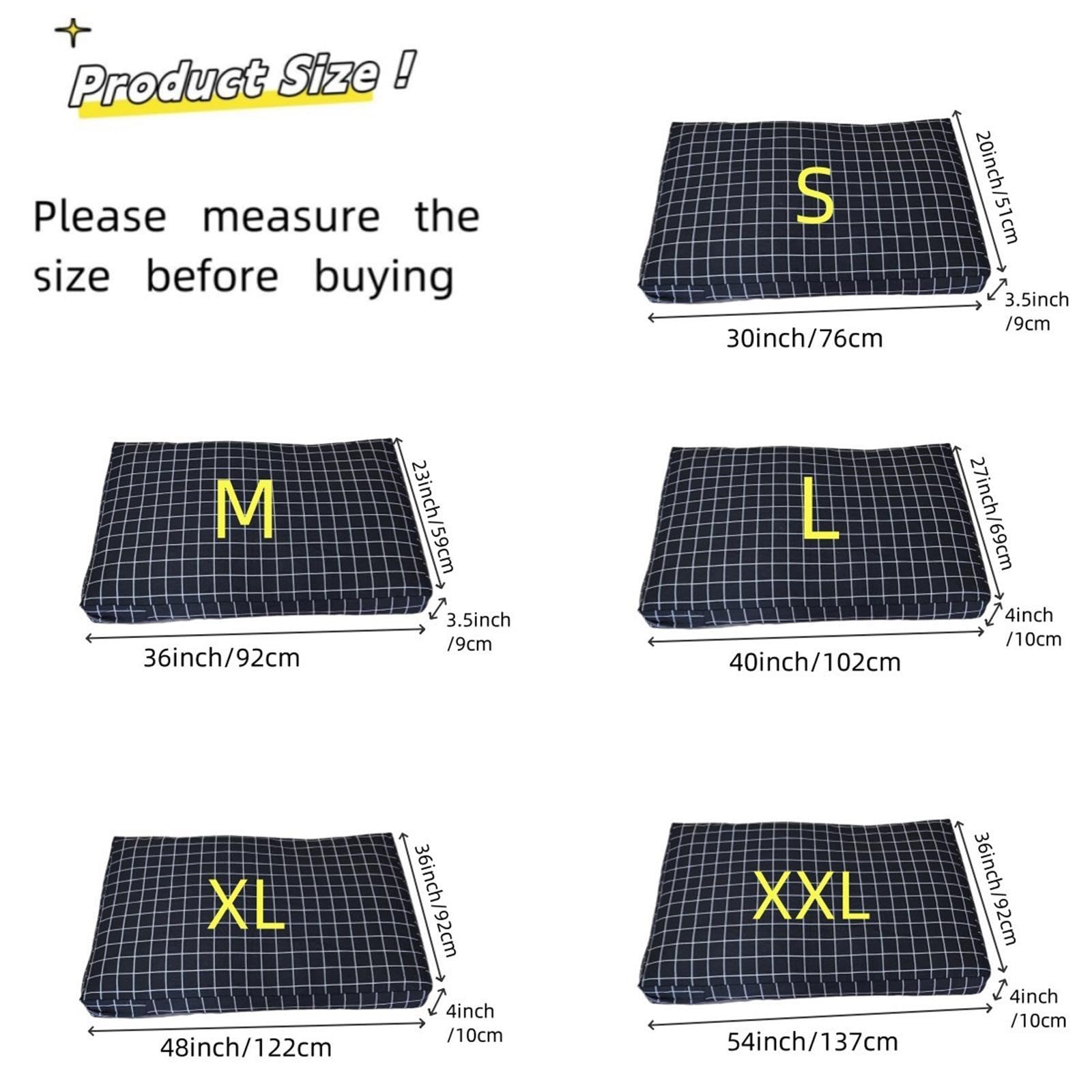 Dog Crate Bed Cover Dog Crate Pad Replacement Removable Pets Cat Mat Cushion Accessory Mattress Cover for Car Picnic Travel, L