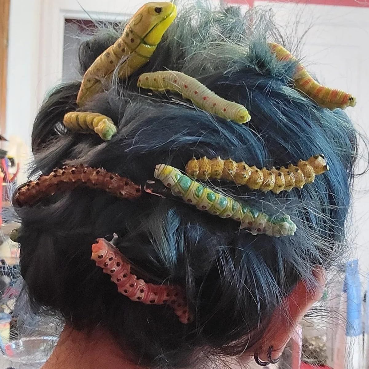 Amazon.com : 12Pcs Halloween Caterpillar Hair Clips Hand  display picture 2