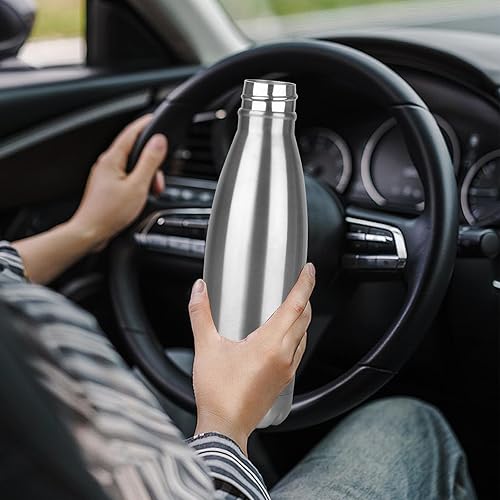 Miniatura 7 de OWS - Botellas de agua aisladas de 17 onzas a granel paquete de 124 botellas de agua deportivas de metal, botella de doble pared al vacío sin BPA