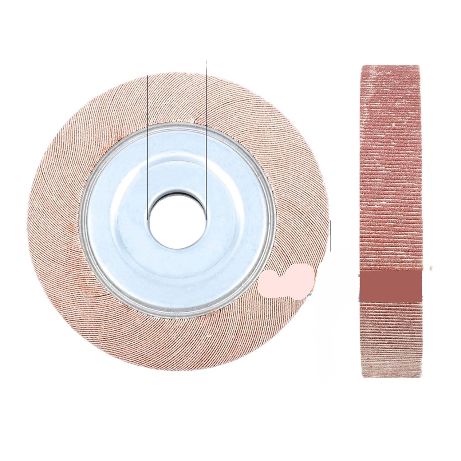 250x32mm Bore Flange Flap Grinding Wheel Aluminum Oxide Sanding Cloth Mop Abrasive Polishing Disc for Metal Wood Thickness 35mm(320)