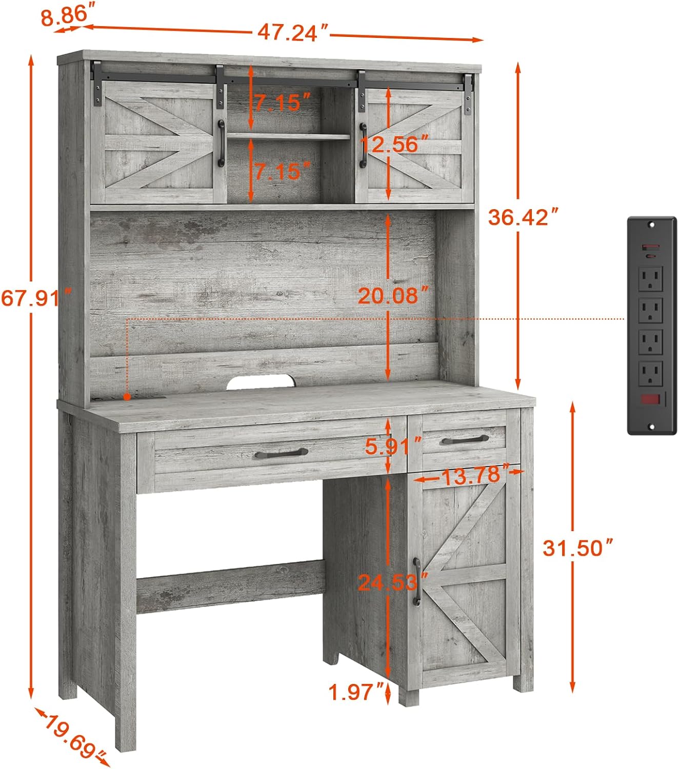 Transform Your Workspace: Review of the Farmhouse 47" Executive Desk for Ultimate Productivity