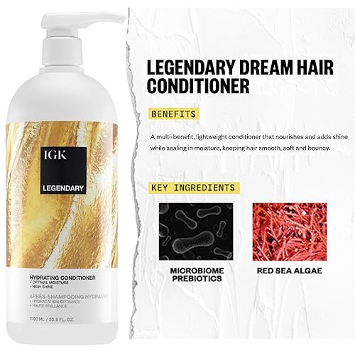 Miniatura 9 de IGK LEGENDARY Dream - Juego de champú y acondicionador para el cabello, saludable + hidratado + brillo, vegano + libre de crueldad, 8 onzas