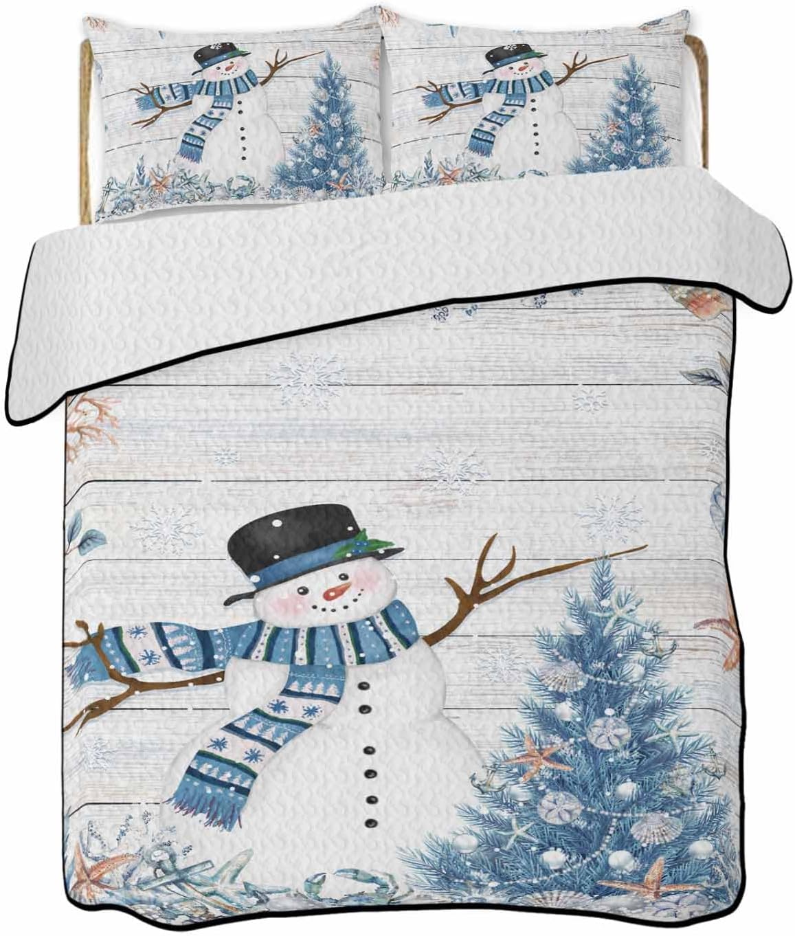 Quilts King Size Christmas Coastal Soft Comforter Bedding