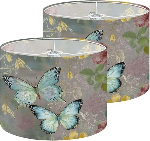 Miniatura 17 de Farmhouse Lampshades Lamp Shades 11"x11"x9" Mid Century Fifties Modern Retro Luxurious Stars Circles Geometric Light Shade for Table Lamps Floor