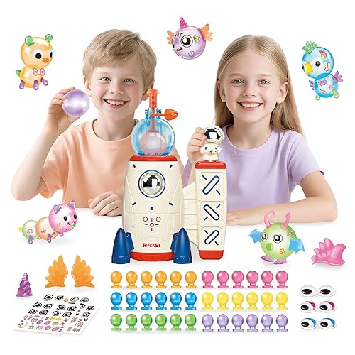 Space Rocket Sticky Balloon with Pump - 219 Pcs DIY