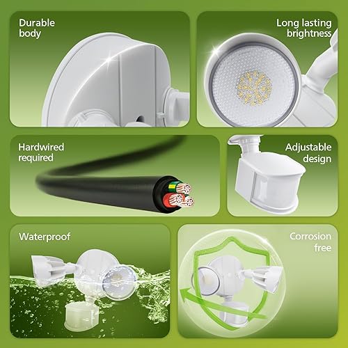 Miniatura 2 de Philips Luz de seguridad LED de 44 W 4200 lm para exteriores con sensor de movimiento PIR, luz de inundación de luz diurna de 5000 K, impermeable,