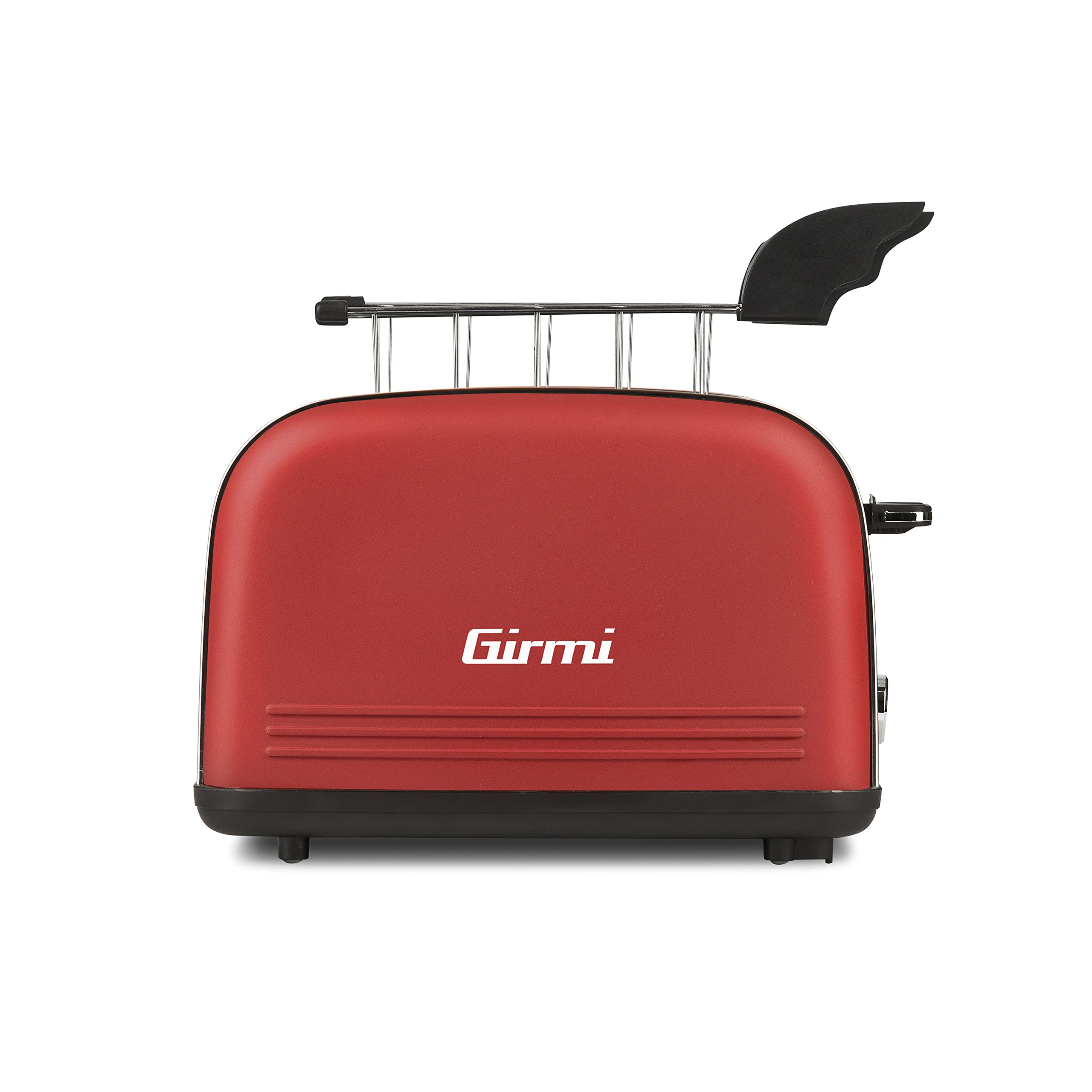 Girmi TP57 Toster, 800 W, Korpus i szczypce INOX, Czerwony
