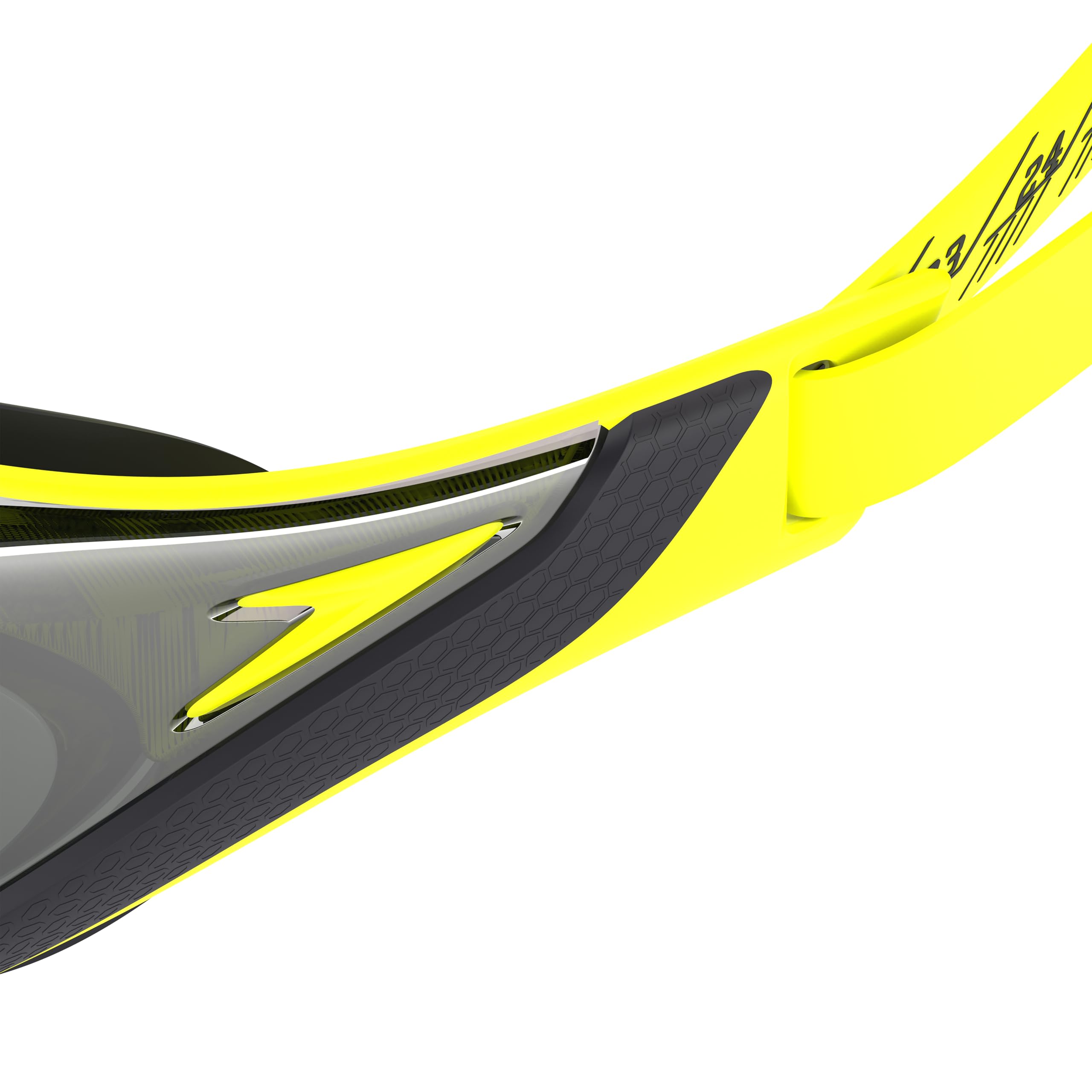 Speedo Unisex Fastskin Pure Focus gogle pływackie | gogle wyścigowe | przeciwmgielne | zapobiegające wyciekom, Hyper YeLow/kobalt/szmaragd, jeden rozmiar