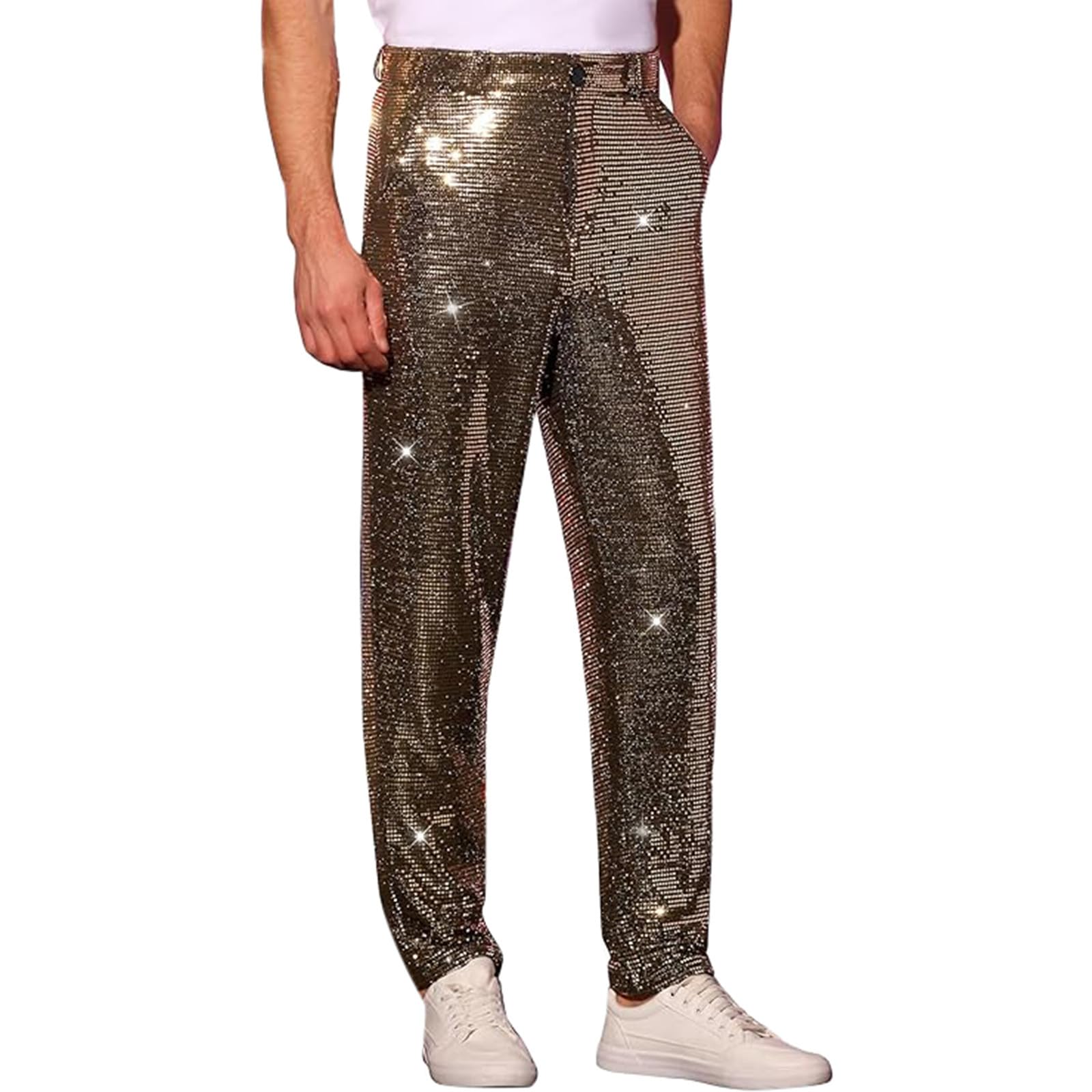 Metallic disco broek unisex - Feestartikelen