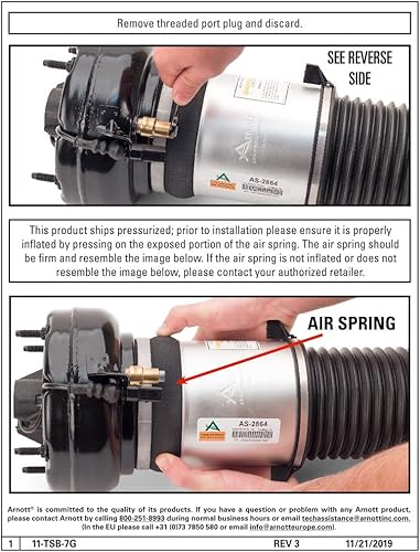 Miniatura 5 de Arnott - Puntal de aire delantero-15-18 Porsche Macan (95B) (AS-3351)