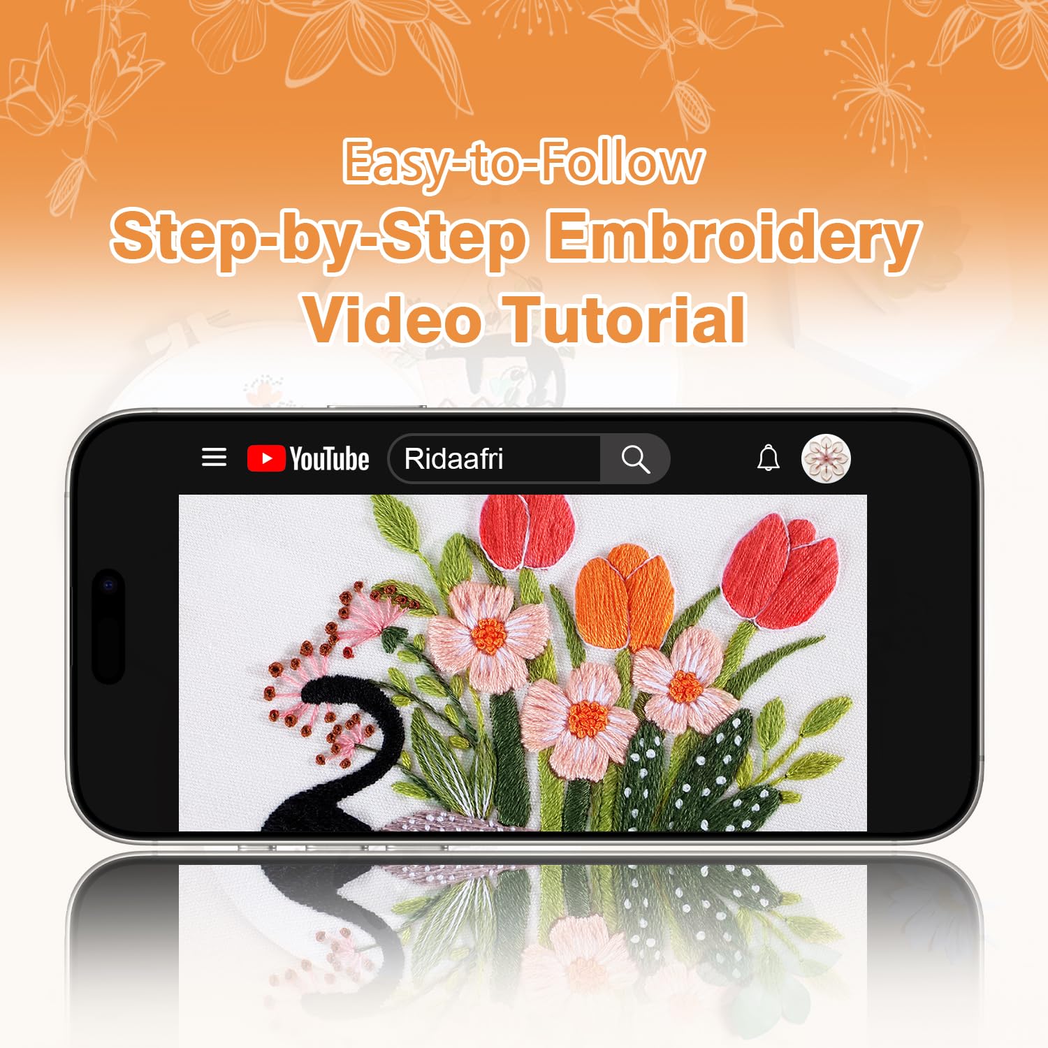 RidaaFri Embroidery Kit for Beginners Set of 3 - Image 2