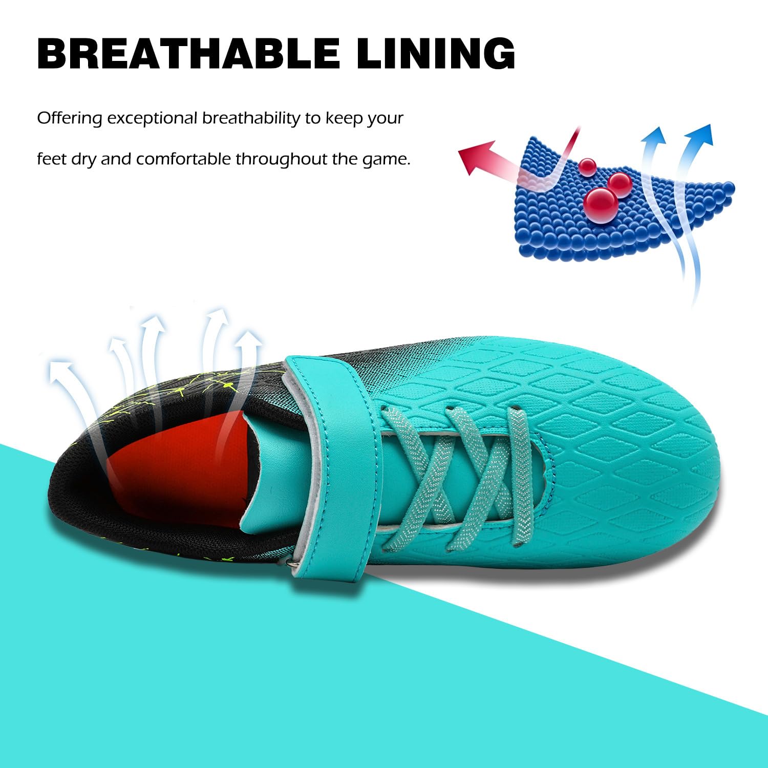 DimaiGlobal Scarpe da Calcio Bambini Ragazzi con Tacchetti Bassi Professionali Scarpe da Calcetto Futsal e Allenamento per Interno/Esterno - Antiscivolo Junior