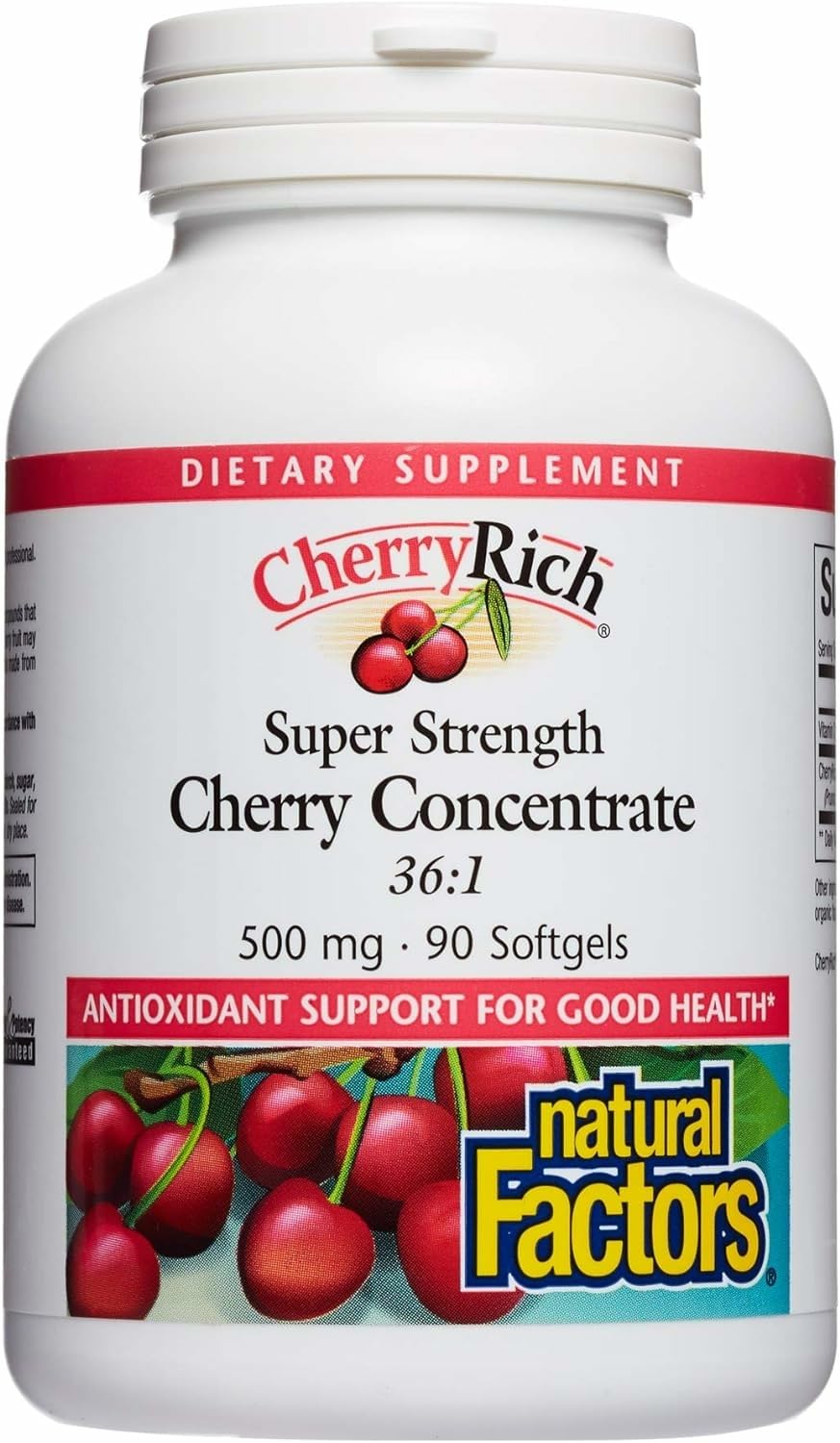 Natural Factors Cherry Concentrate 500 mg 90 Softgel