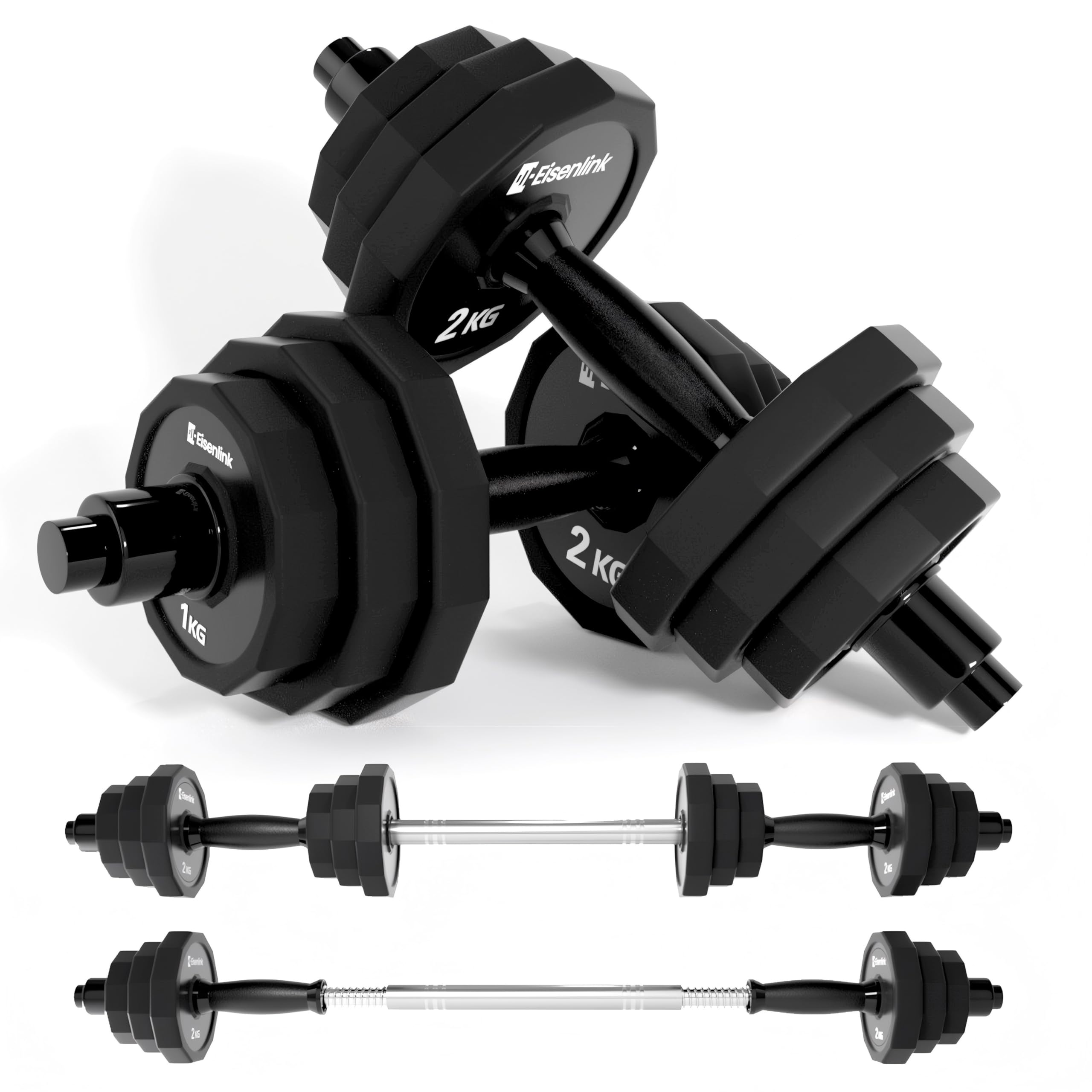 Eisenlink 2 in 1 Hanteln set 12-Eckige Hanteln Verstellbar