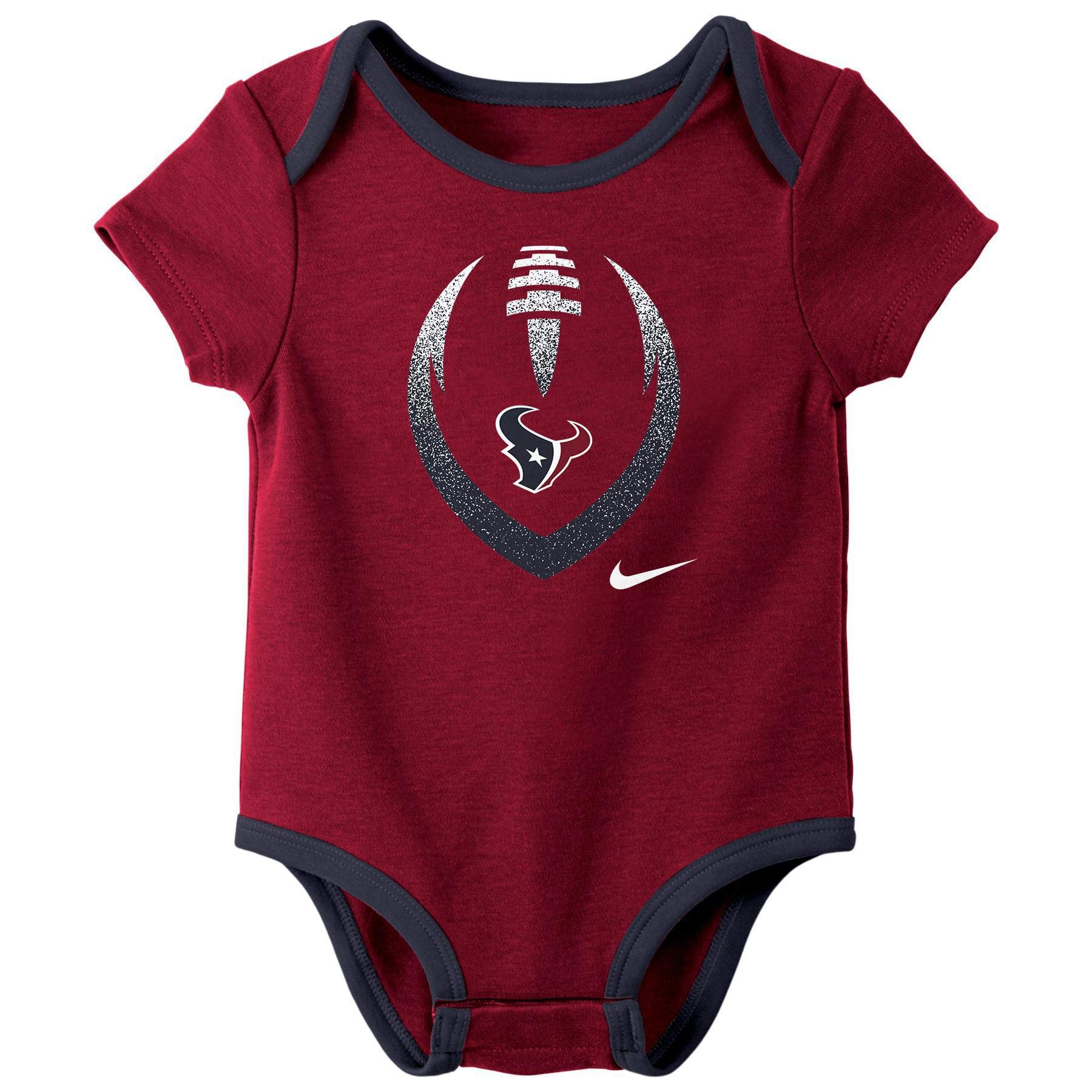 Outerstuff NFL Infant (12-24M)/Newborn (0-9M) Nostalgic Icon Creeper 3-Pack Set, Houston Texans 24M