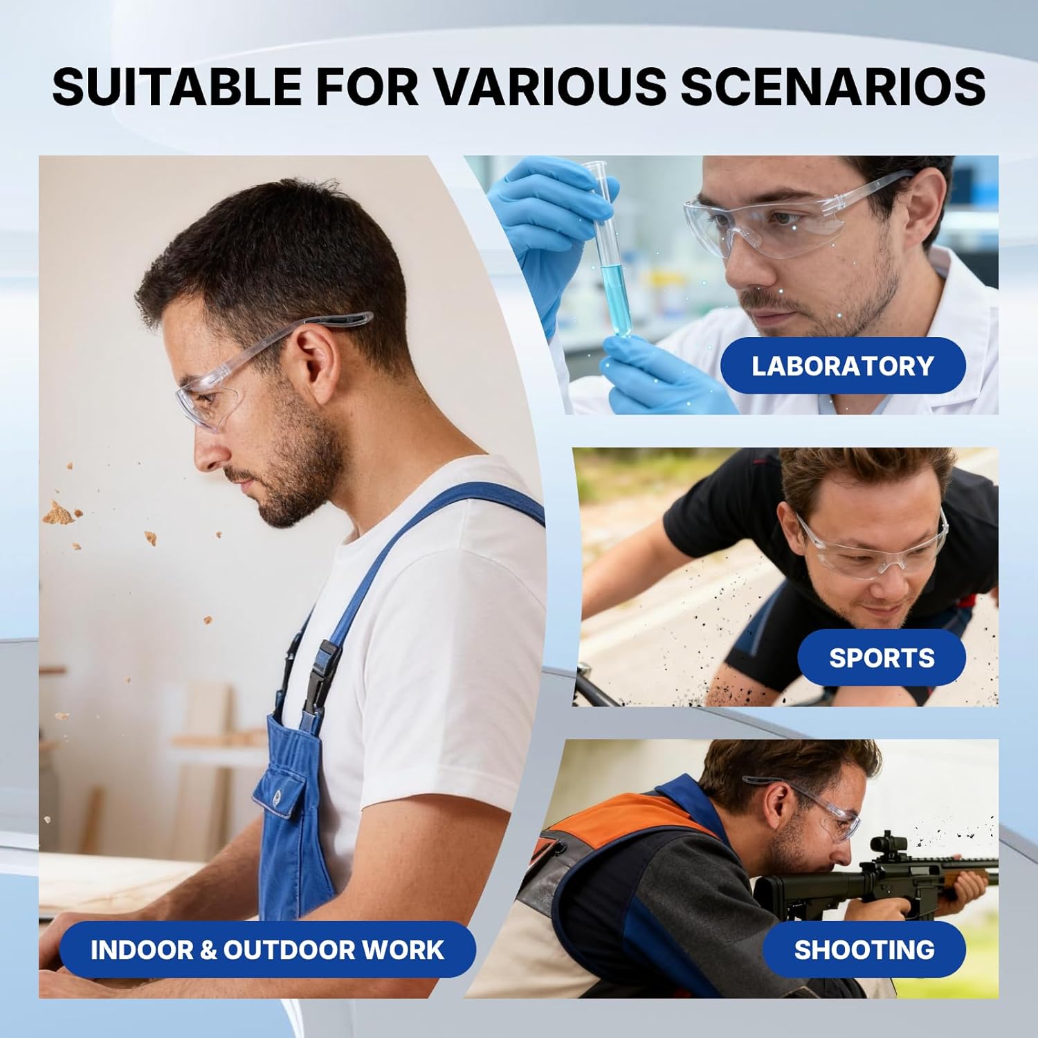 NORTHSKY Clear Safety Glasses Anti Fog, Z87 Safety Glasses Anti-Scratch, 12 Pack