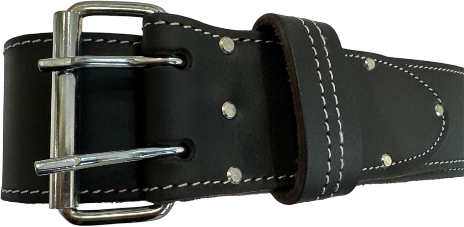 LAUTUS 2 1/2 Inch Heavy Duty Top Grain 100% Pure Leather Tool Belt For Construction, Farmers, Handyman Work Wide Belt | Extra Long 33 Inches to 56 Inches - Image 6