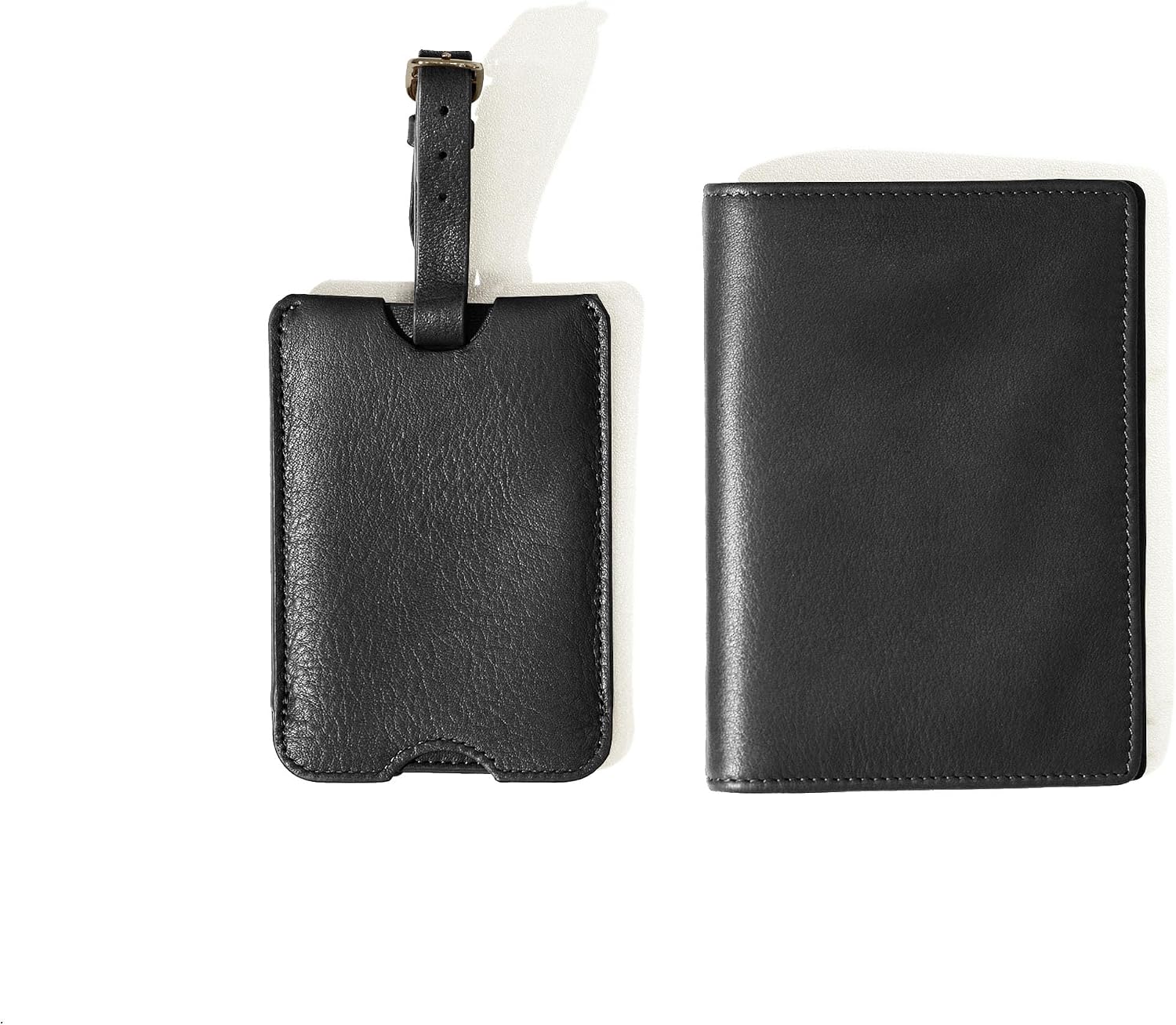 Leatherology Deluxe Passport Cover & Luggage Tag Set – Premium Leather Travel Wallet & Gift Boxed Bag Tag for Men & Women