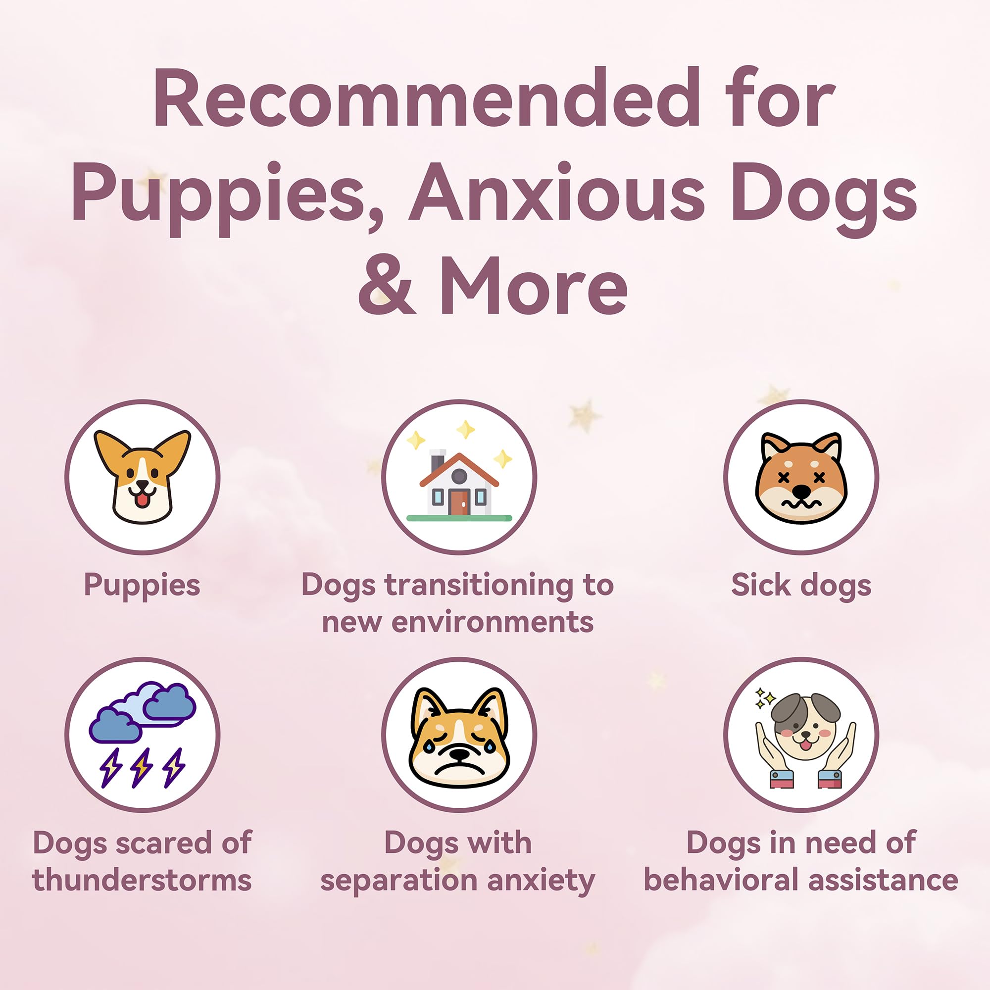 Moropaky Heartbeat Jouet pour chien pour soulager l'anxiété et apaiser les battements de cœur – Jouet en peluche pour soulager l'anxiété et aider à dormir – Rose