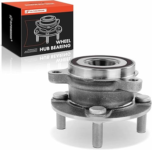 A-Premium Cojinete de rueda trasera y conjunto de cubo con 4 lengüetas compatible con Mazda MX5 Miata 2016-2022, solo RWD