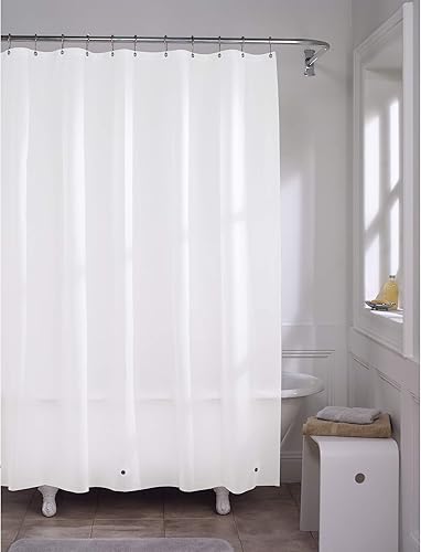 Zenna Home Forro de cortina de ducha, forro transparente pesado para duchas y bañeras con ojales inoxidables y dobladillo pesado, EVA de calibre 8,
