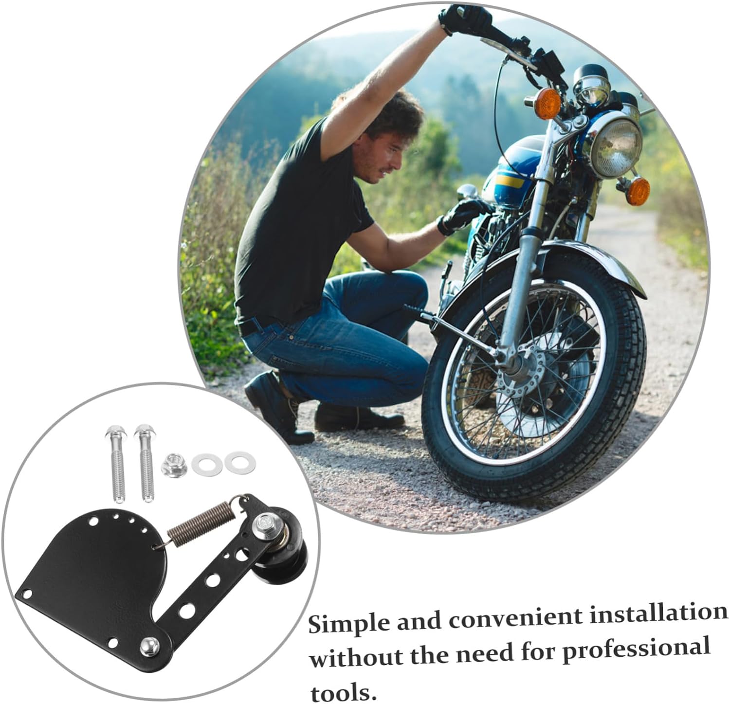 Ciieeo 1Set Motorcycle Chain Tensioner Adjuster Kit for Stroke Engine Gear Chain Fastener for Motorbike and Bicycle Compatible with Models