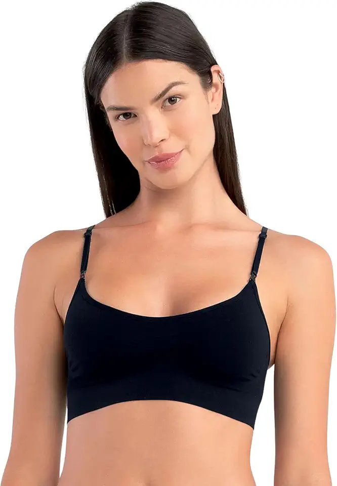 Top Sutiã Com Bojo Sem Costura Alças Ajustáveis Anatômico Feminino She Lingerie