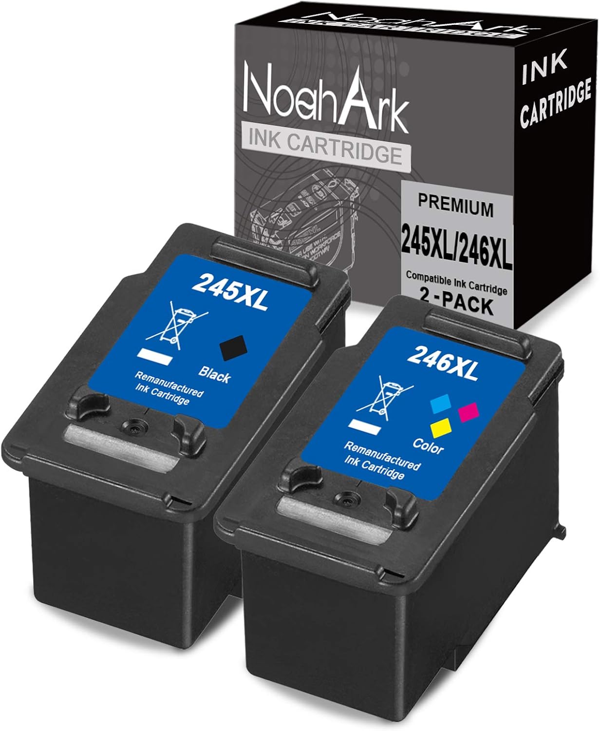 Lоwеѕt Prісе NoahArk 2 Packs PG-245XL CL-246XLRemanufactured Ink Cartridge Replacement for Canon PG-243 CL-244 XL to use with Pixma MX492 MX490 MG2420 MG2520 MG2522 MG2920 MG2922 MG3022 (1 Black + 1 Tri-Color)
