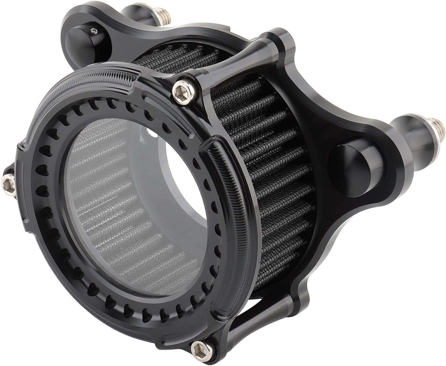 Harley Motorcycle Air Filter Cleaner Intake for Sportster All Models 2004-2020, Police XL883P Iron 883 XL883 XL883N XL883R XL883P XL1200 XL1200L XL1200X Forty Eight XL1200X CNC Sportster accessories
