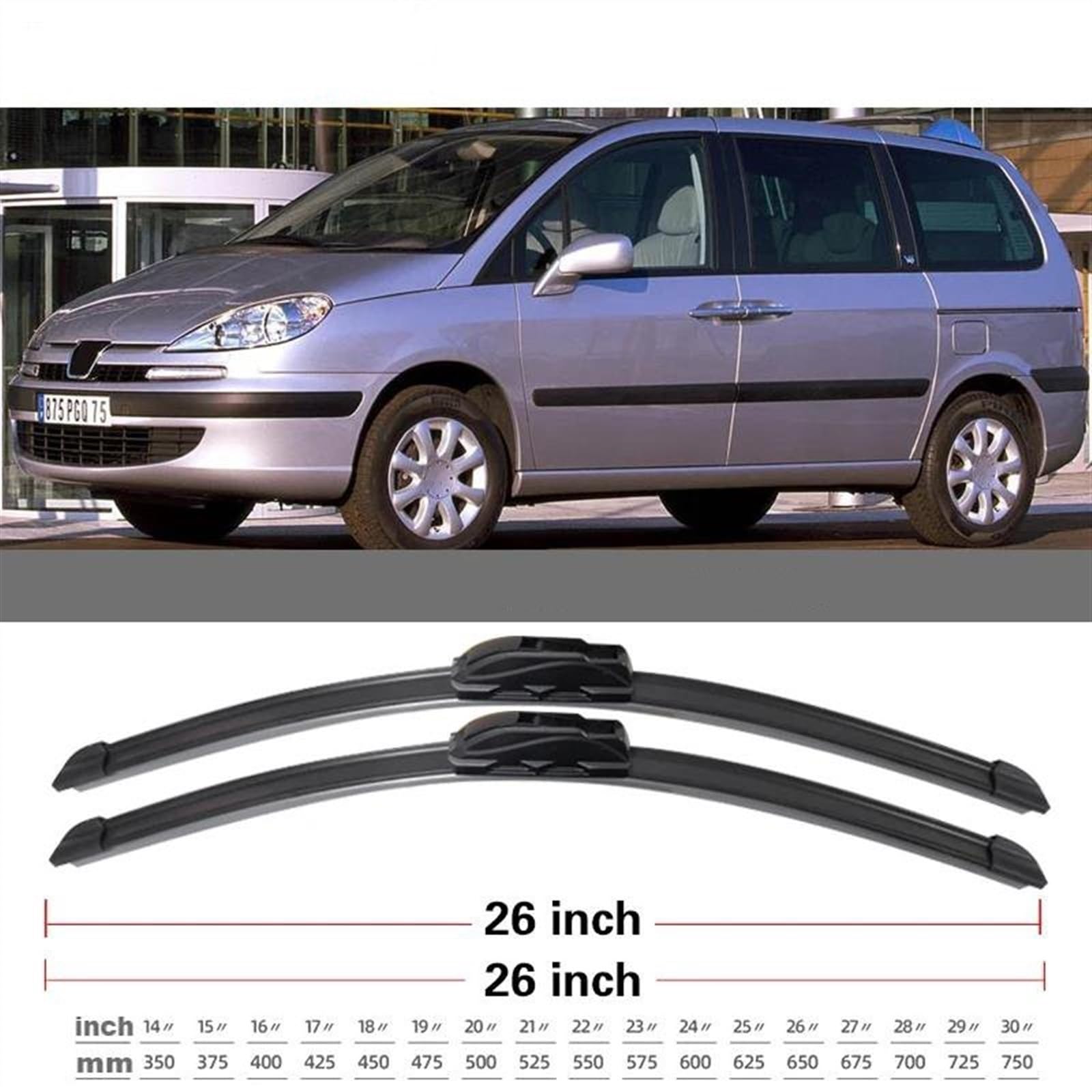 Auto Parabrezza Parabrezza Spazzole Tergicristalli Lavaggio Finestra U Gancio Braccia Spazzole Tergicristallo Auto Per Peugeot 807 2002-2010