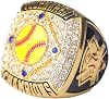 1 piece pack and 12 pcs pack,SFT01 Softball tournament gold champions silver finalist championship ring size 9
