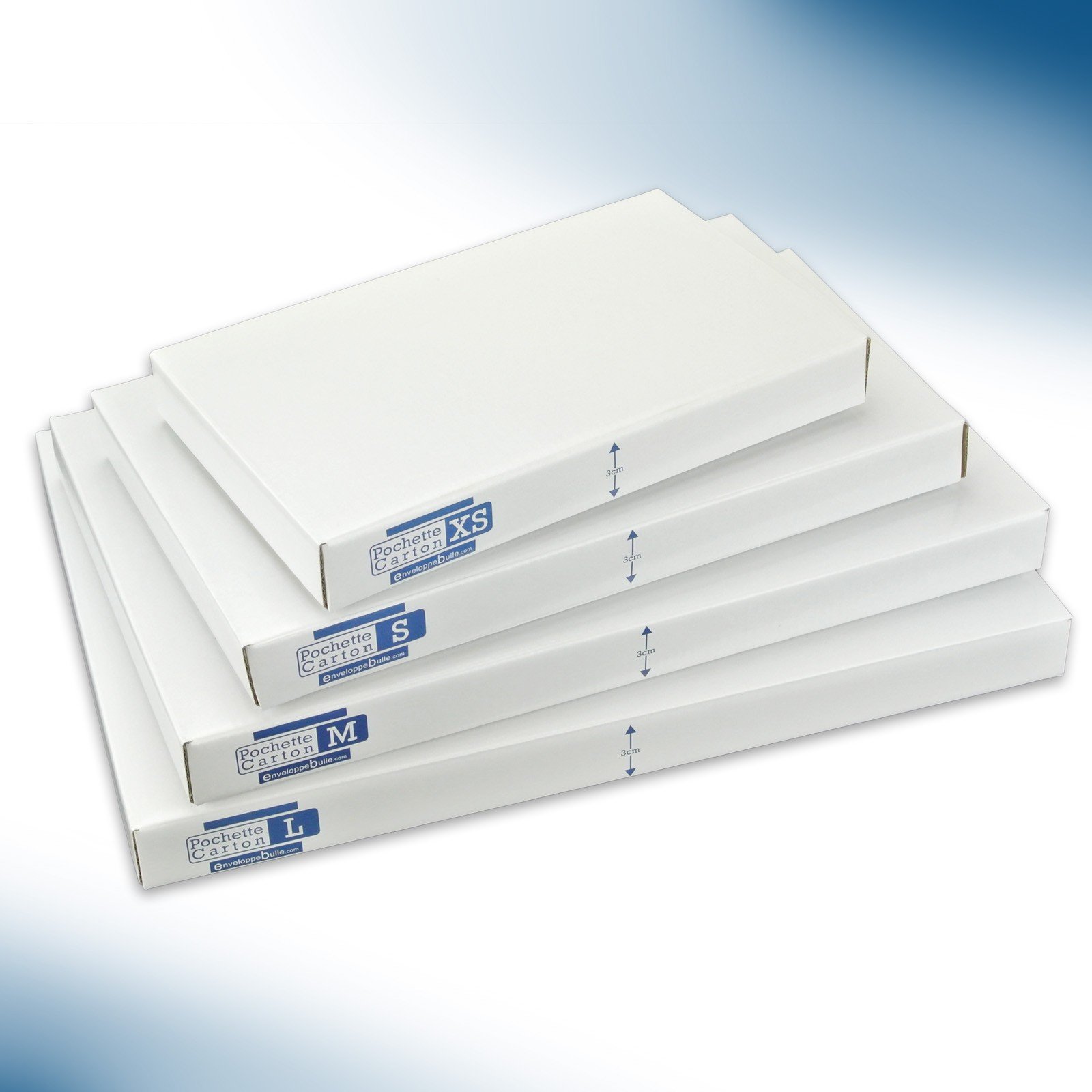 Boîtes Pochettes Carton XS - hauteur 3cm - Lot de 100