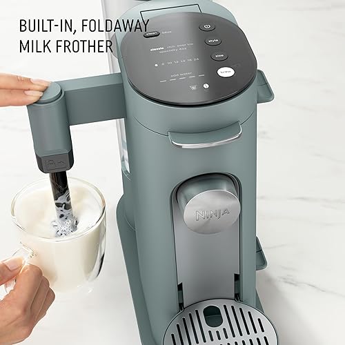 Miniatura 4 de Ninja Pods & Grounds Specialty - Cafetera de una sola porción, compatible con cápsulas K-Cup, espumador de leche integrado, tamaños de taza de 6