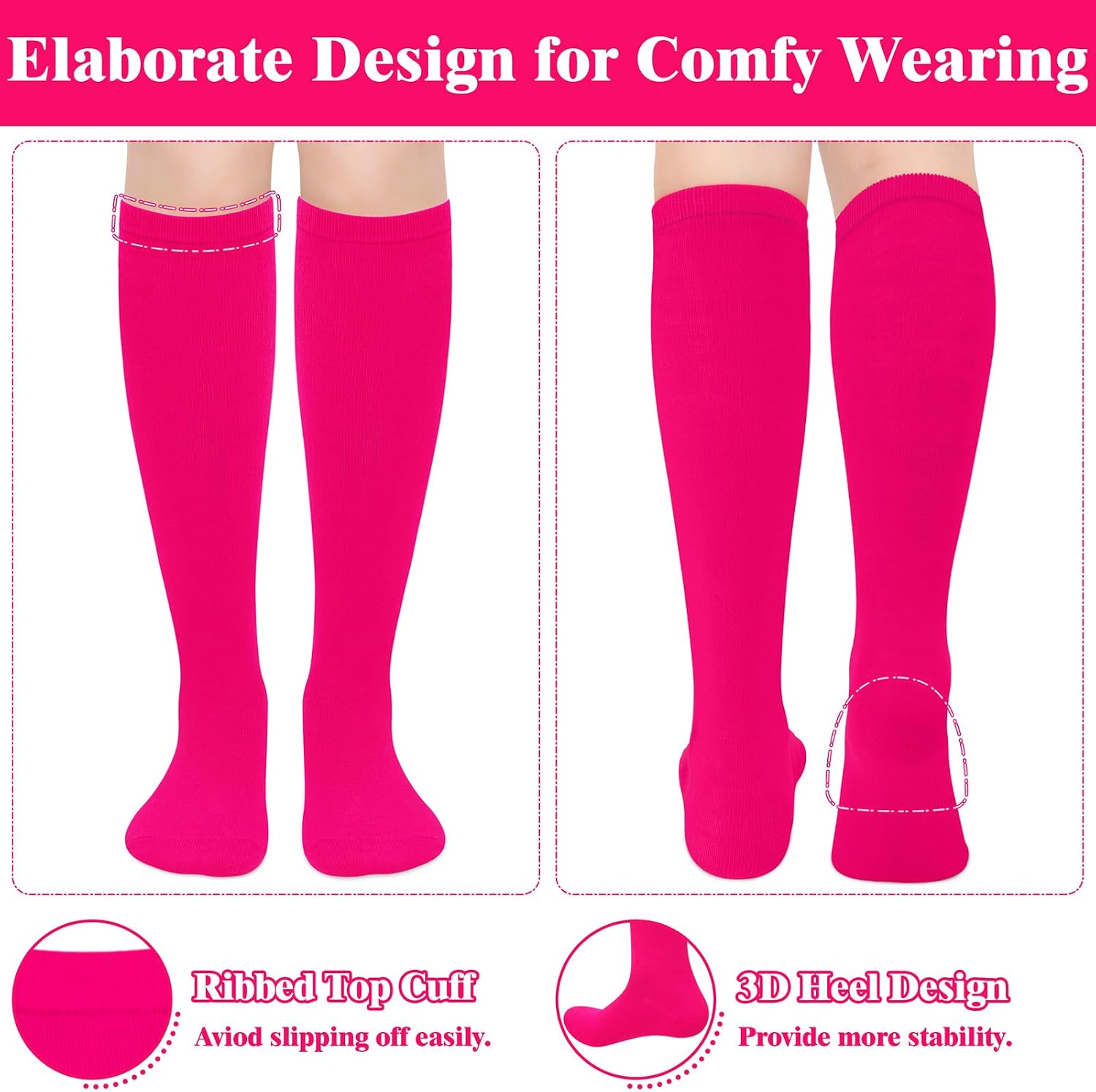 Sarfel Knee High Socks for Woman Knee Socks for Women Cotton Long Sock Tall Sock Women Halloween Costumes Knee High Stockings