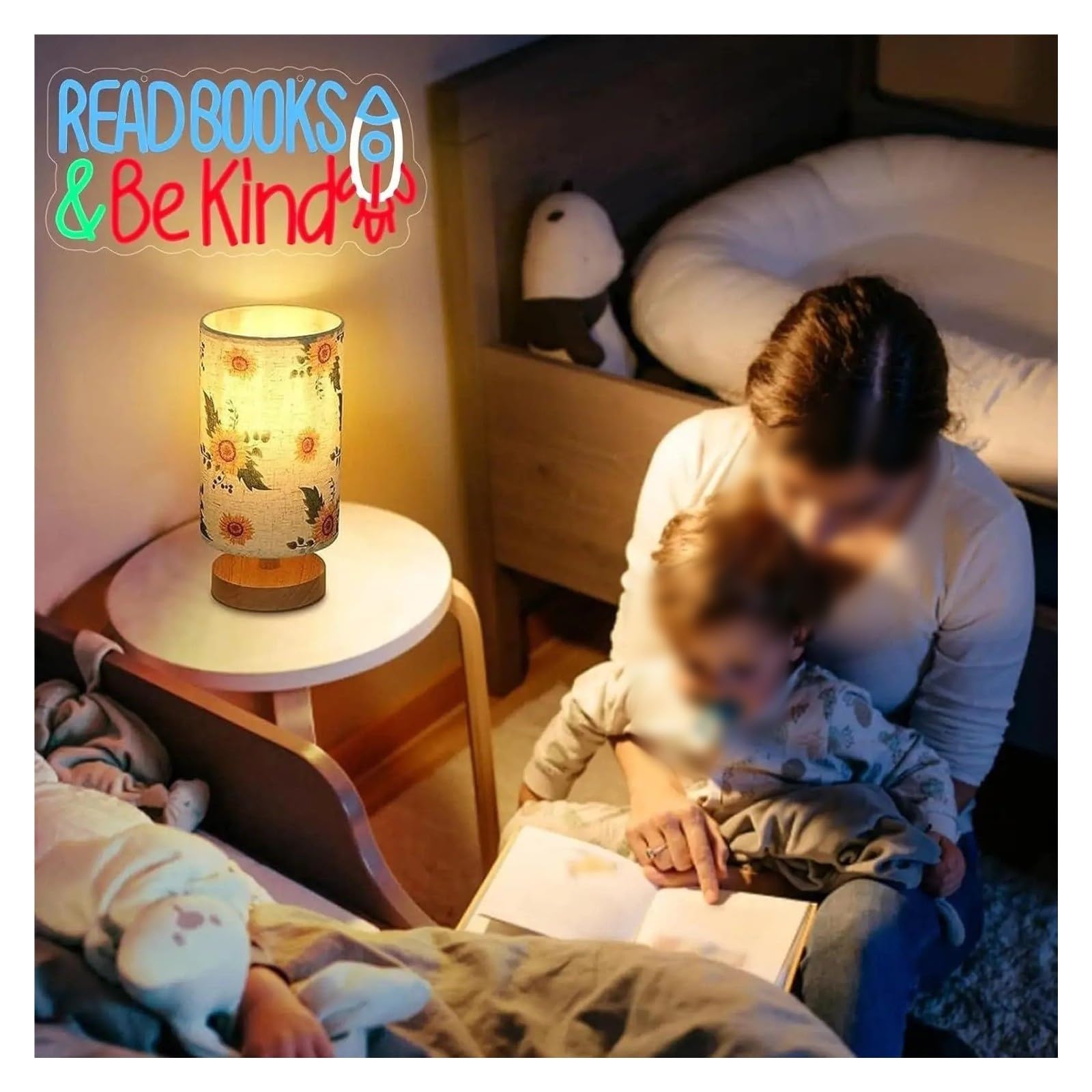 AtmosphäreHeimdekoration Read Books And Be Kind Raketen-Leuchtreklame