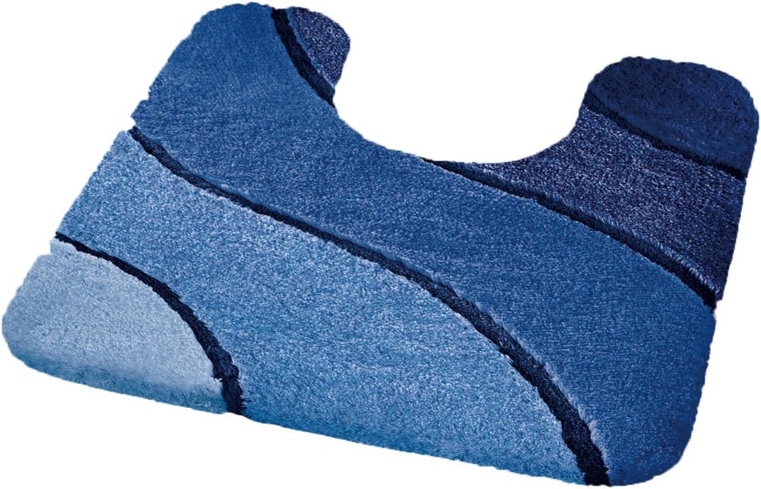 Kleine Wolke Luxury Blue Wave Contour/Pedestal Rugs (21.7'' X 21.7'')