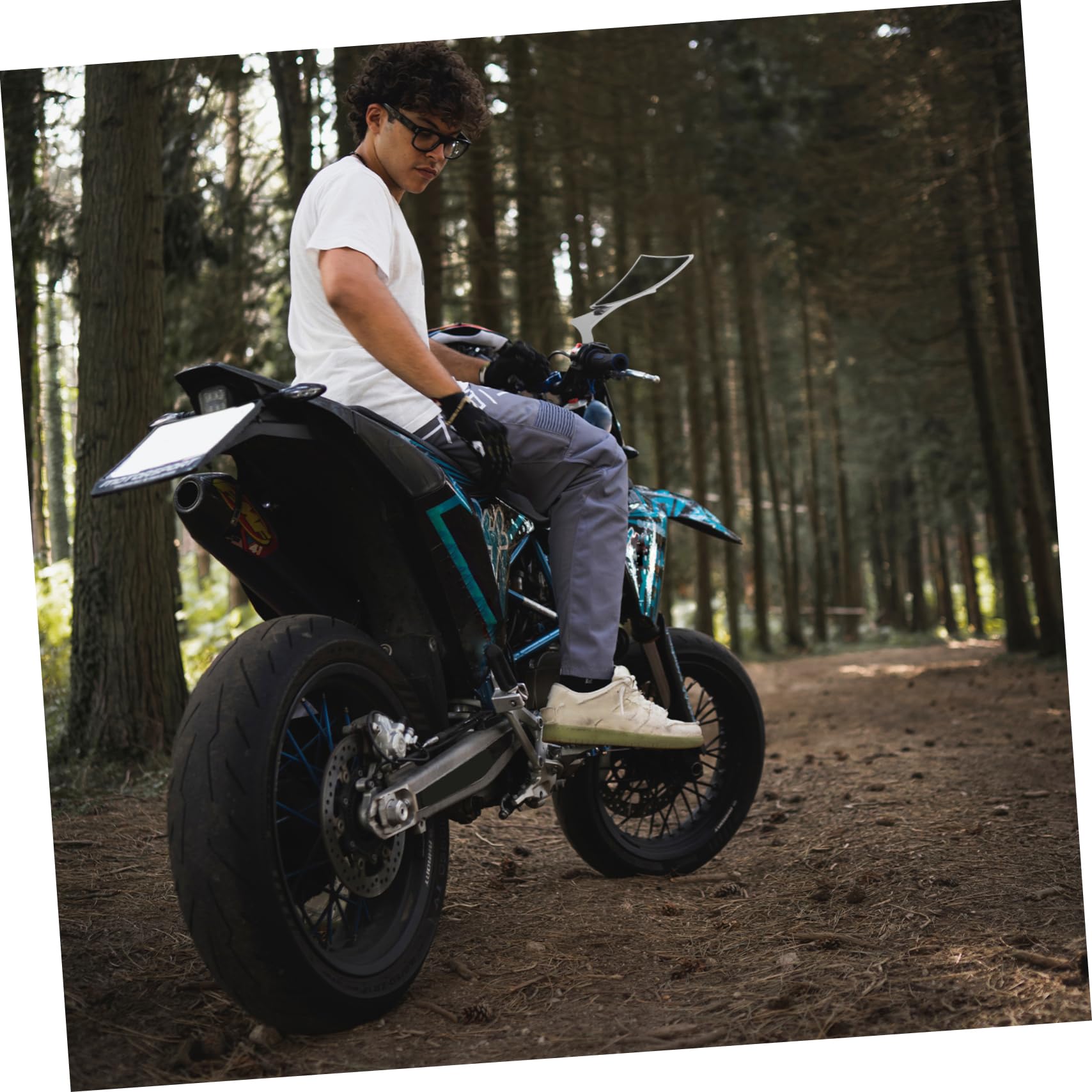 Specchietti Retrovisori Moto Manubrio 2 Pezzi Argento | Lega di Alluminio e Vetro, Installazione Semplice, Finitura Resistente alla Ruggine, Riduzione Dell’abbagliamento