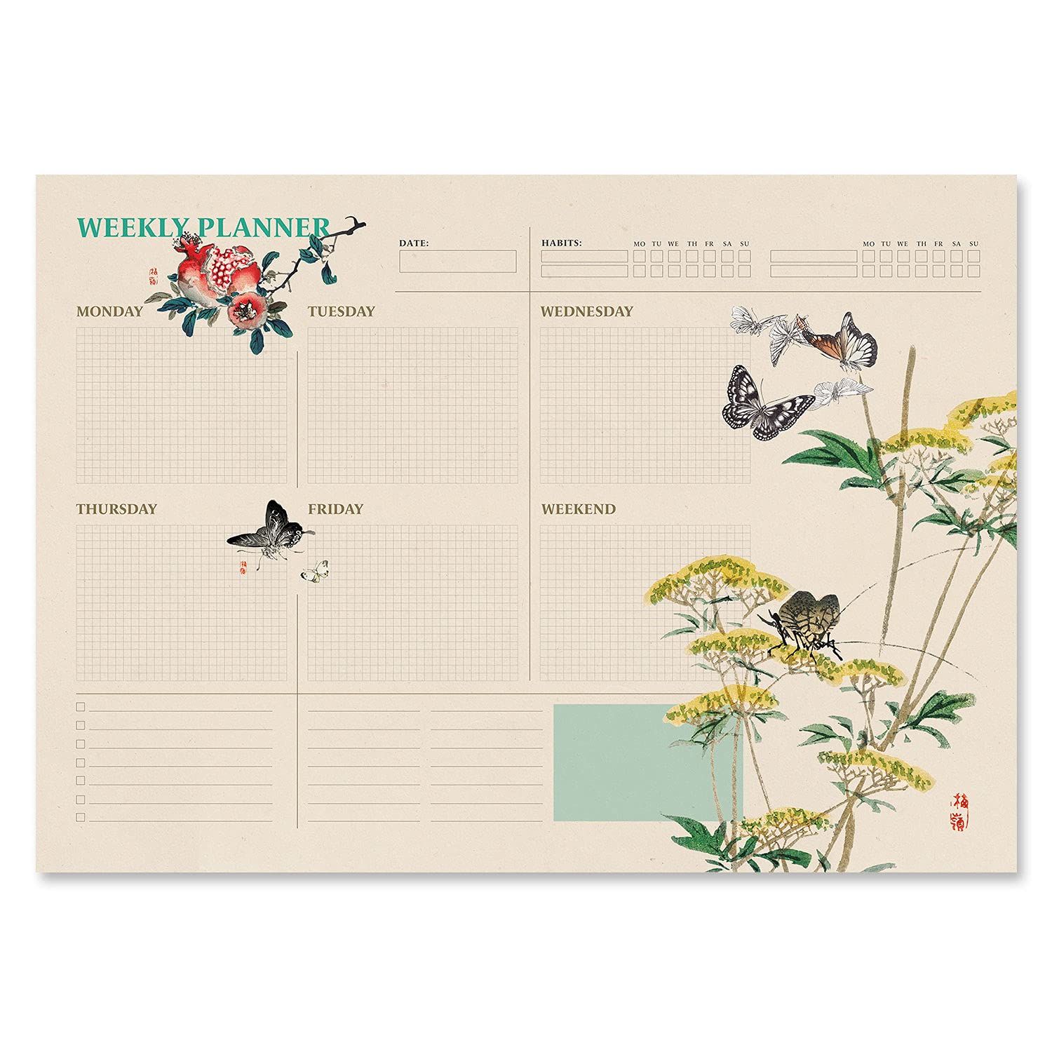 Buy Official Spanish Version Japanese A3 Desk Pad with Daily, Weekly