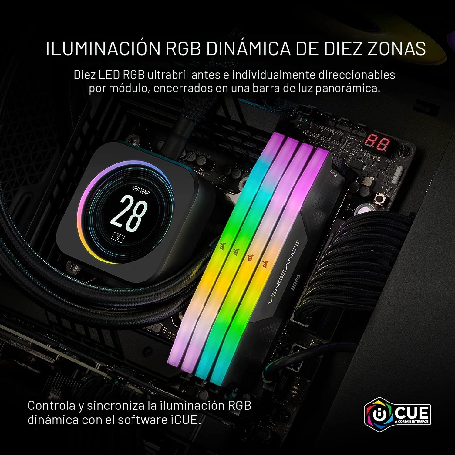 Amazon.com: CORSAIR VENGEANCE RGB DDR5 RAM 32 GB (2 x 16 GB) 6400