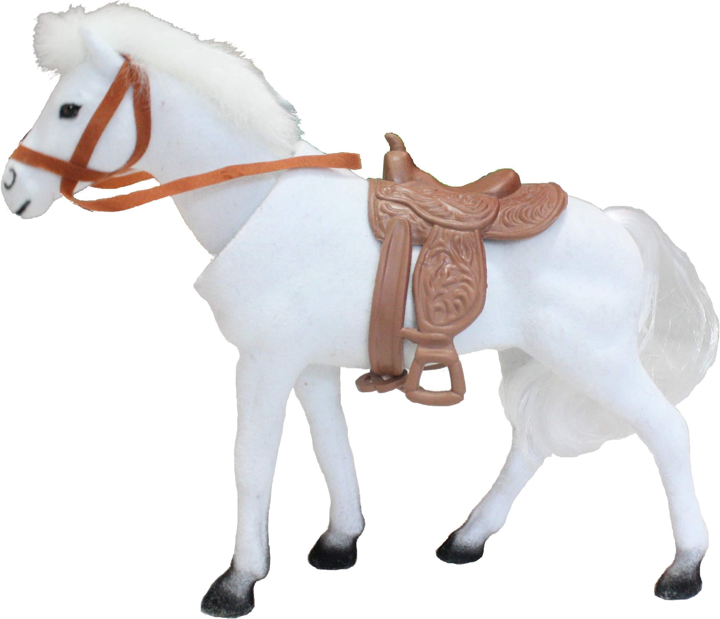 Majestic Bobblehead Horse with Dashboard Adhesive (White)