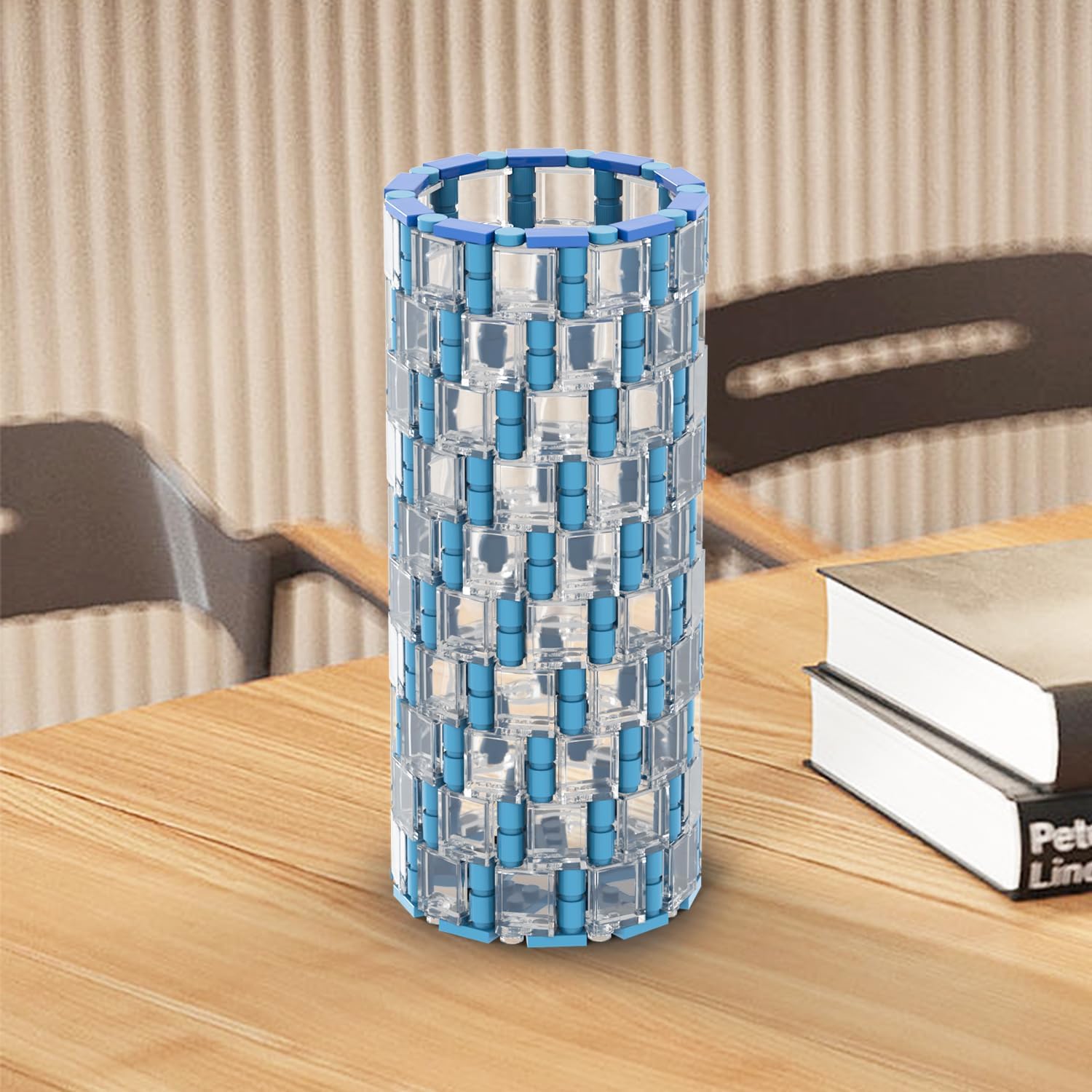 Transparent Blue Vase Building Set,Compatible with Lego Flower image 3