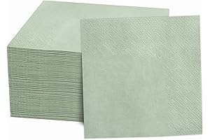 FLOWERCAT Sage Green Paper Napkins for Easter