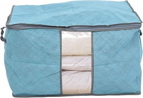 Miniatura 5 de Fydun Large Clothes Quilt Storage Bag B Duvet Laundry Bag with Handle Zipper Container Wide Range of Uses