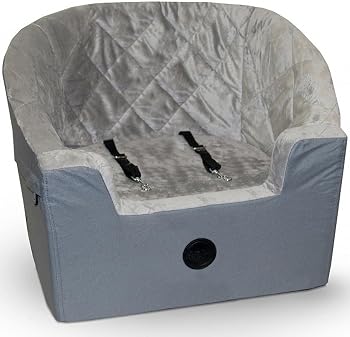K&H Bucket Booster Dog Car Seat, Large Gray/Gray