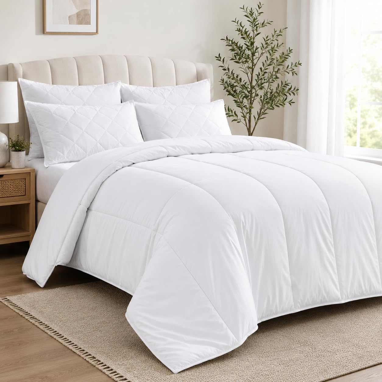 Value Street Single Duvet 10.5 Tog All Season Comforter, Lightweight Skin Friendly Quilt, Down Alternative Ultra-Soft Plush Breathable Duvet Single